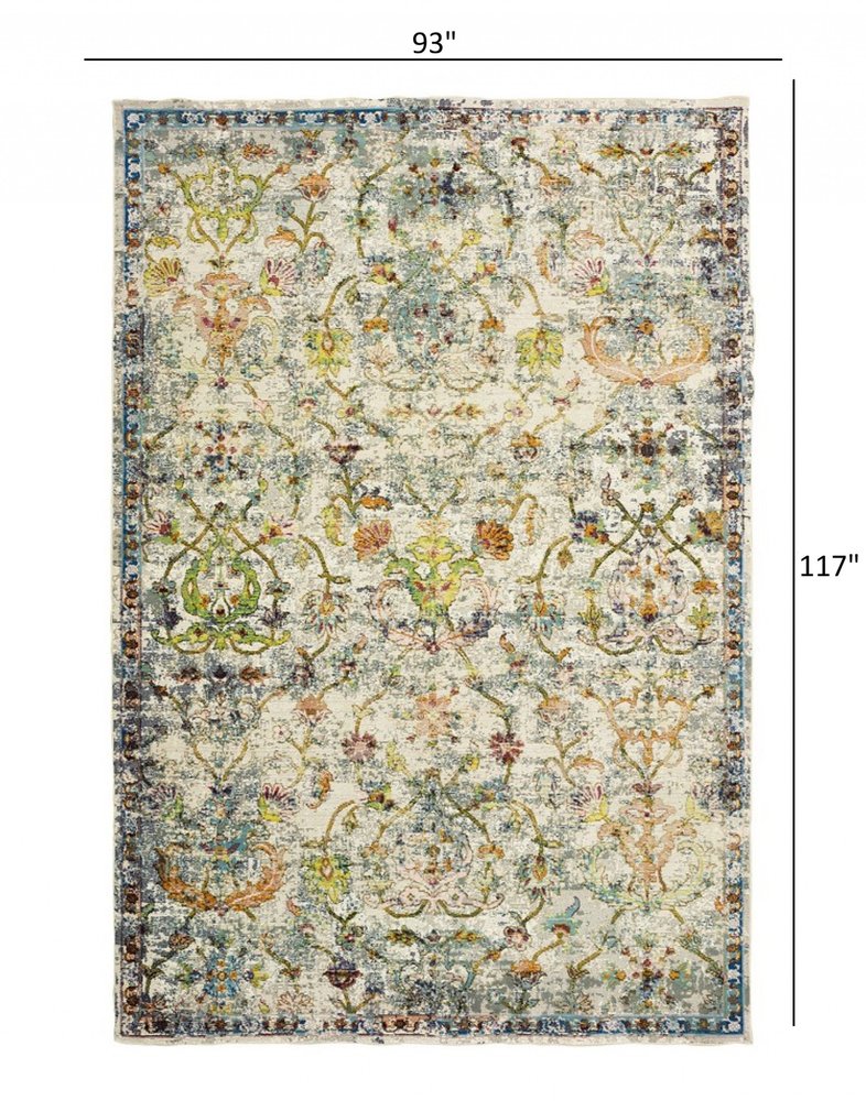9' X 12' Beige Abstract Garden Area Rug