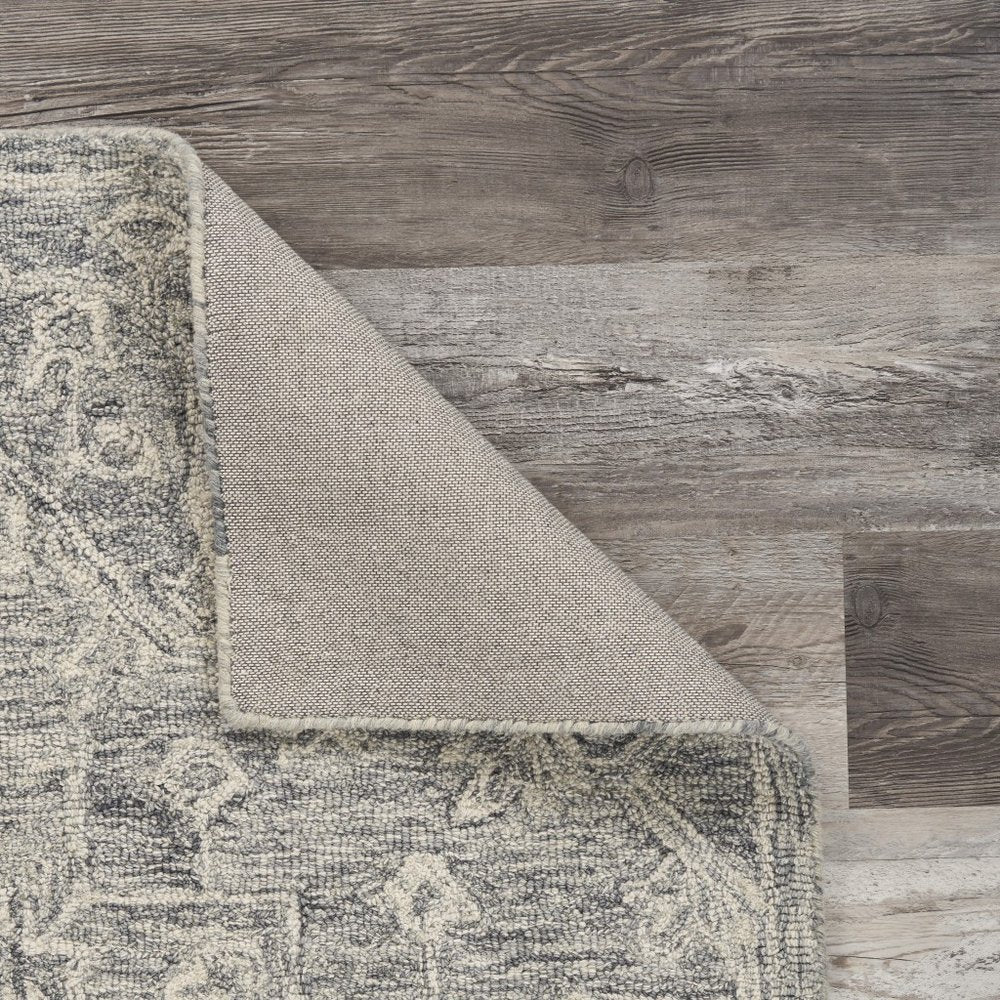 5' X 7' Gray Floral Finesse Area Rug