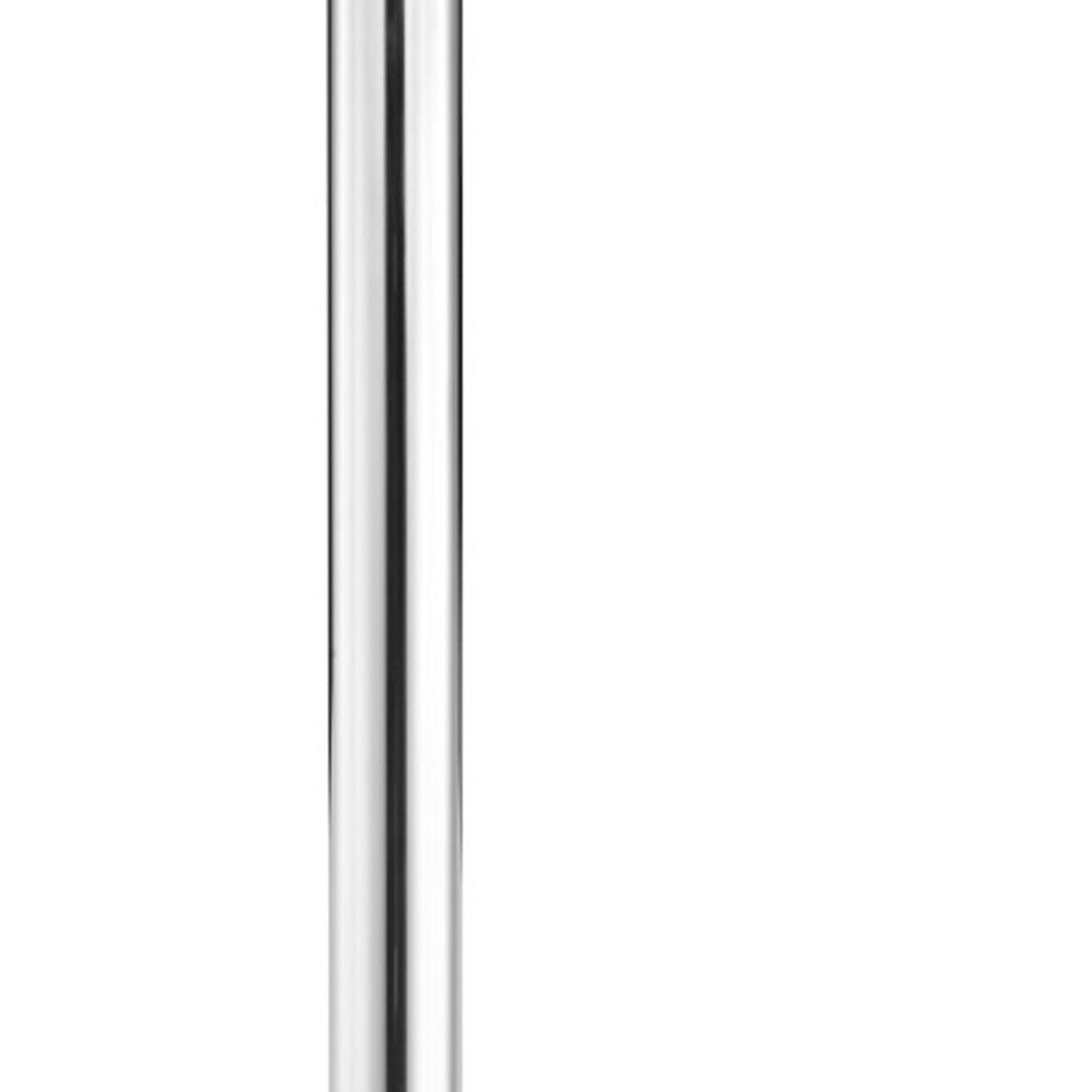 26" Brown and Silver Rounded Stainless Steel Bar Table