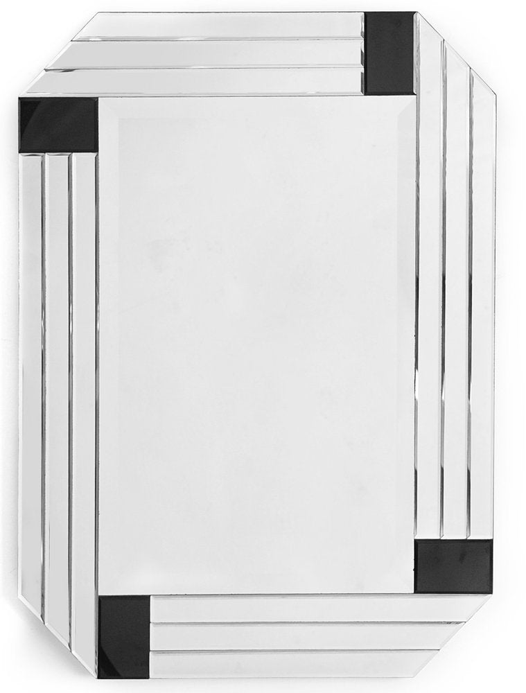 Black Rectangle Accent Glass Mirror