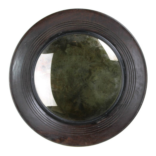 12" Espresso Round Framed Accent Mirror