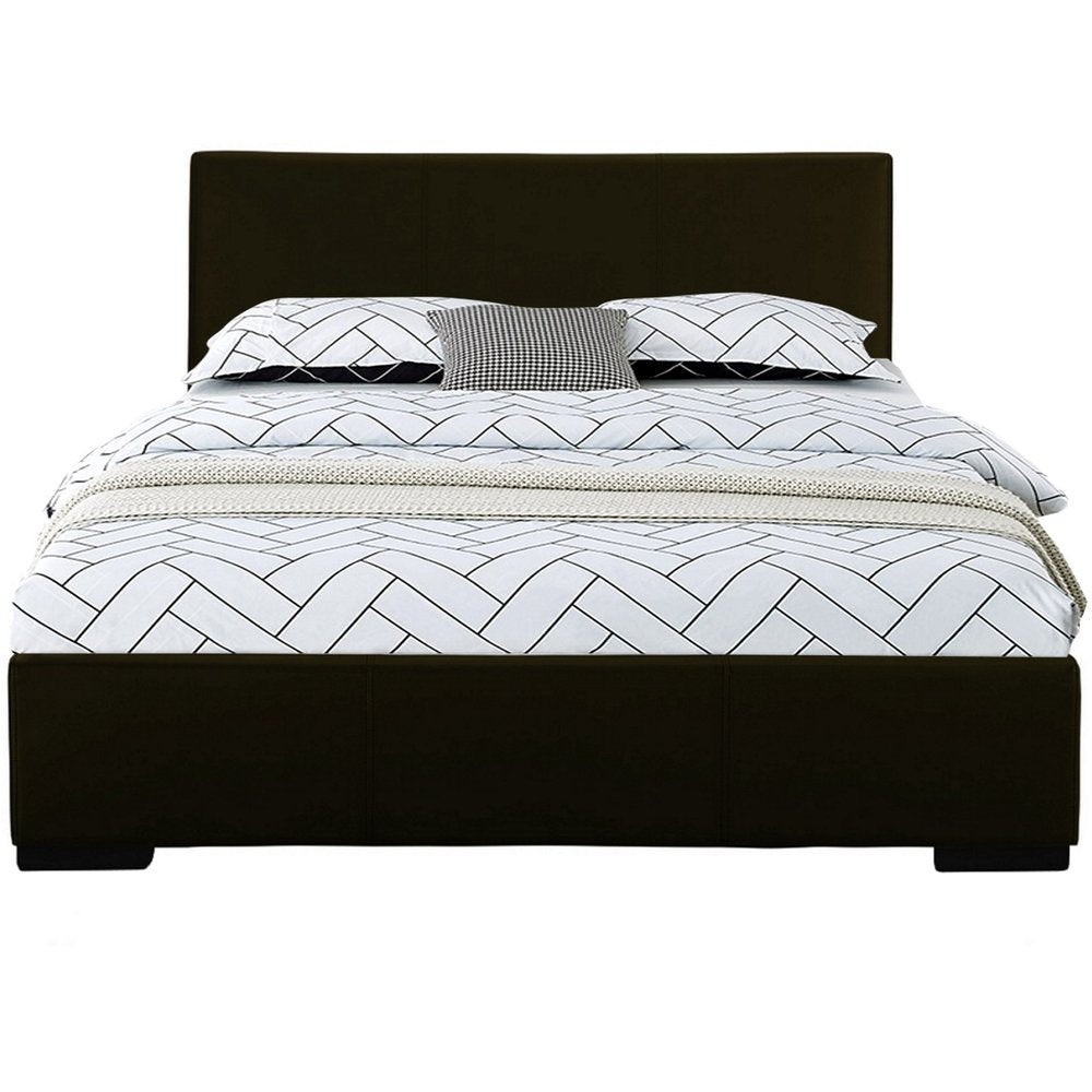 White Faux Leather Queen Bed Frame