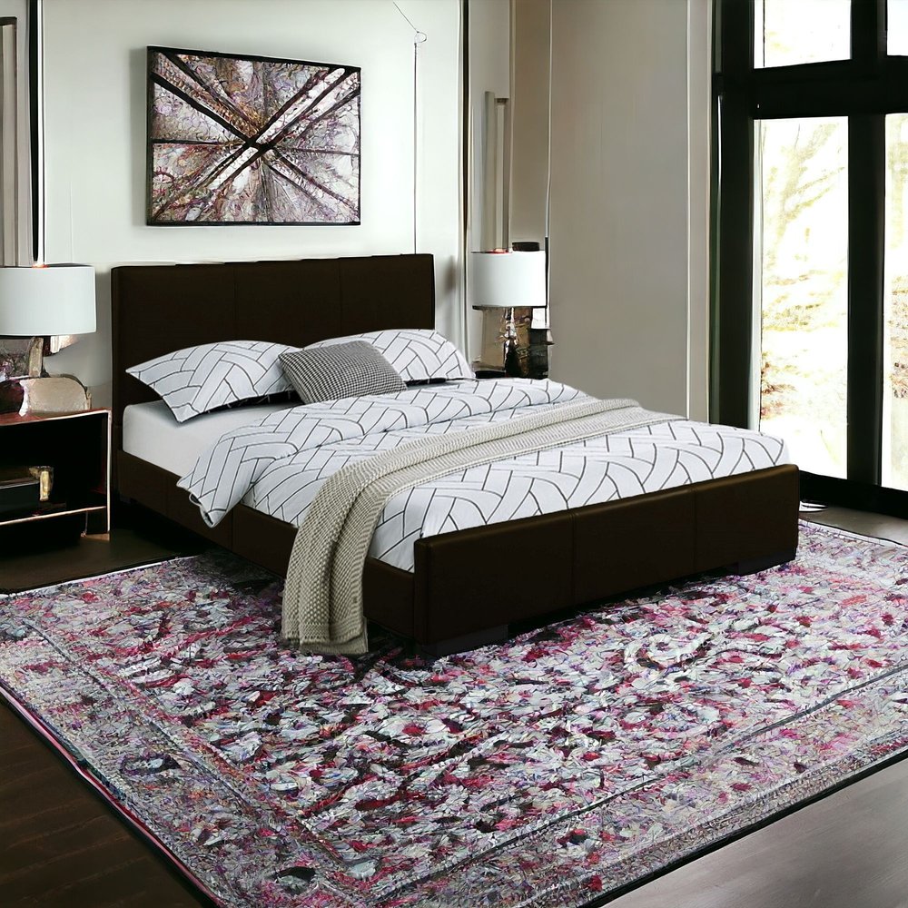 White Faux Leather Queen Bed Frame