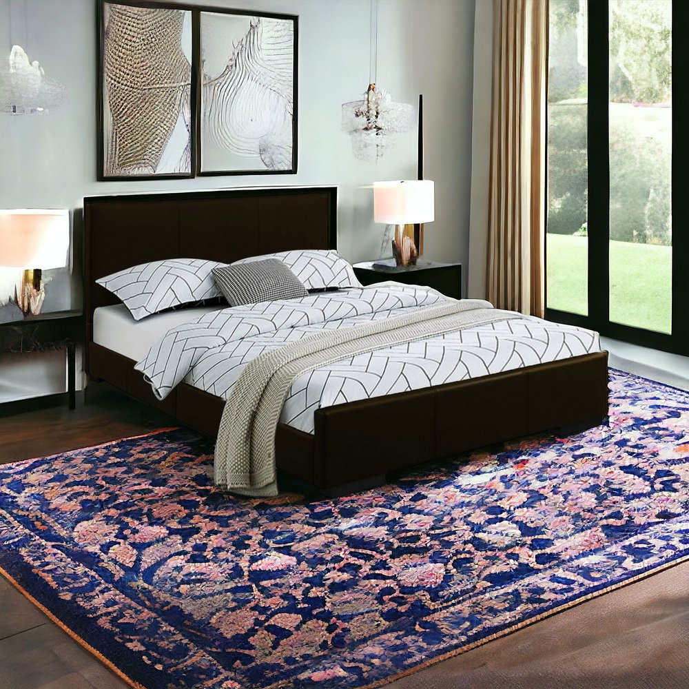 White Faux Leather Queen Bed Frame