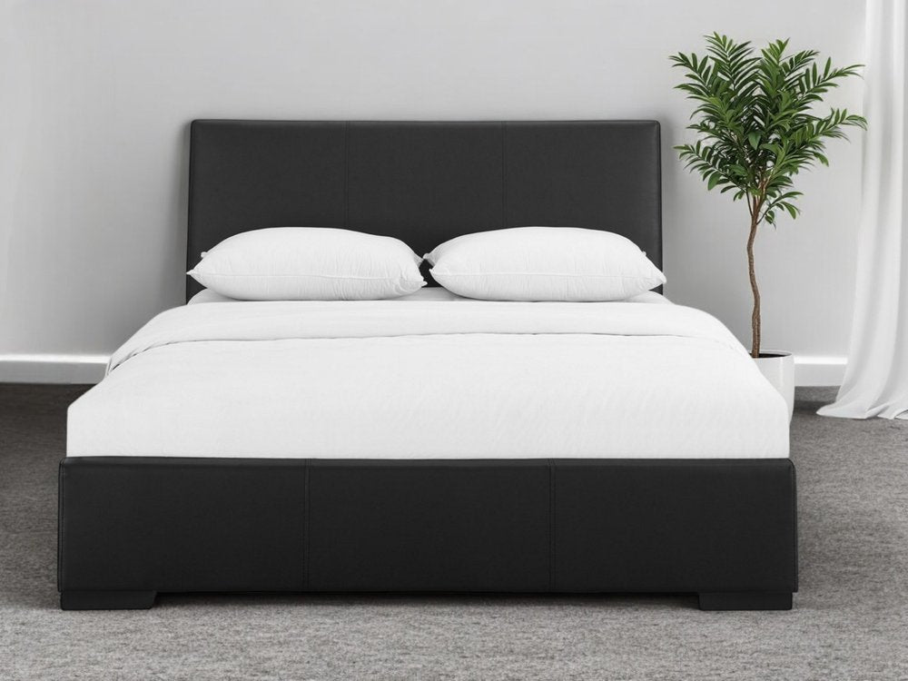 White Faux Leather Queen Bed Frame