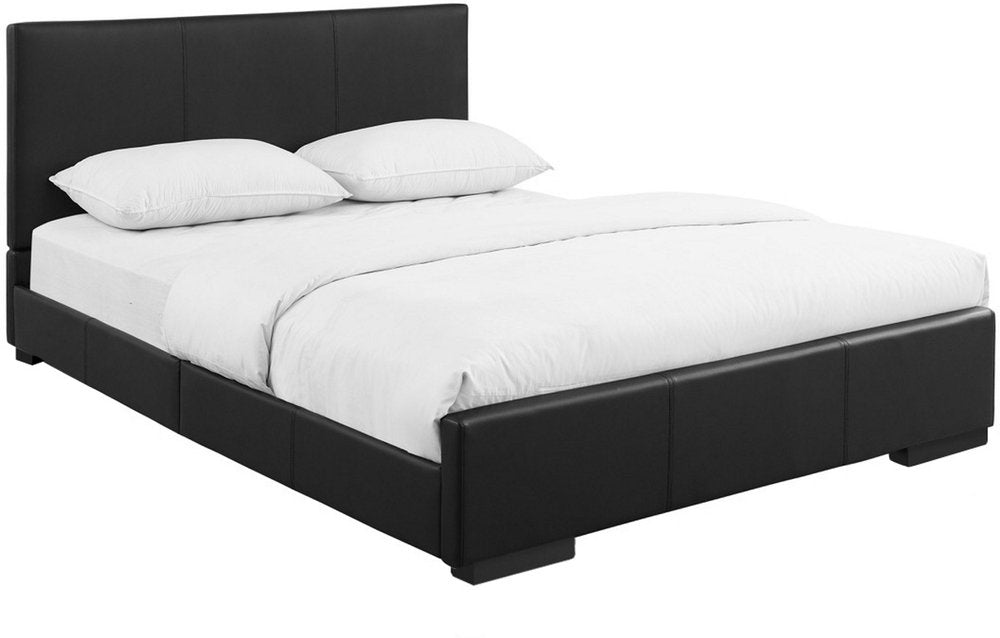 White Faux Leather Queen Bed Frame