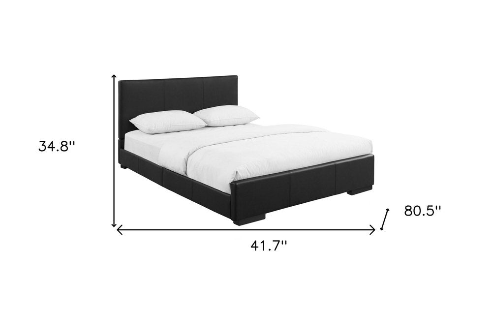 White Faux Leather Queen Bed Frame