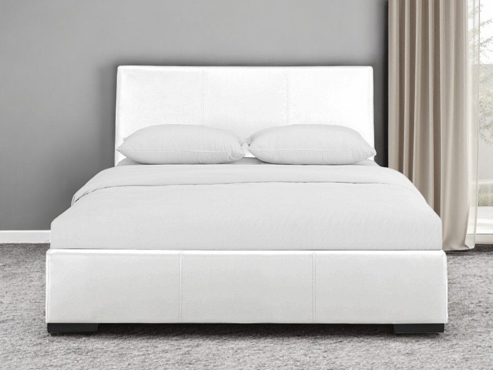 Black Faux Leather King Bed Frame