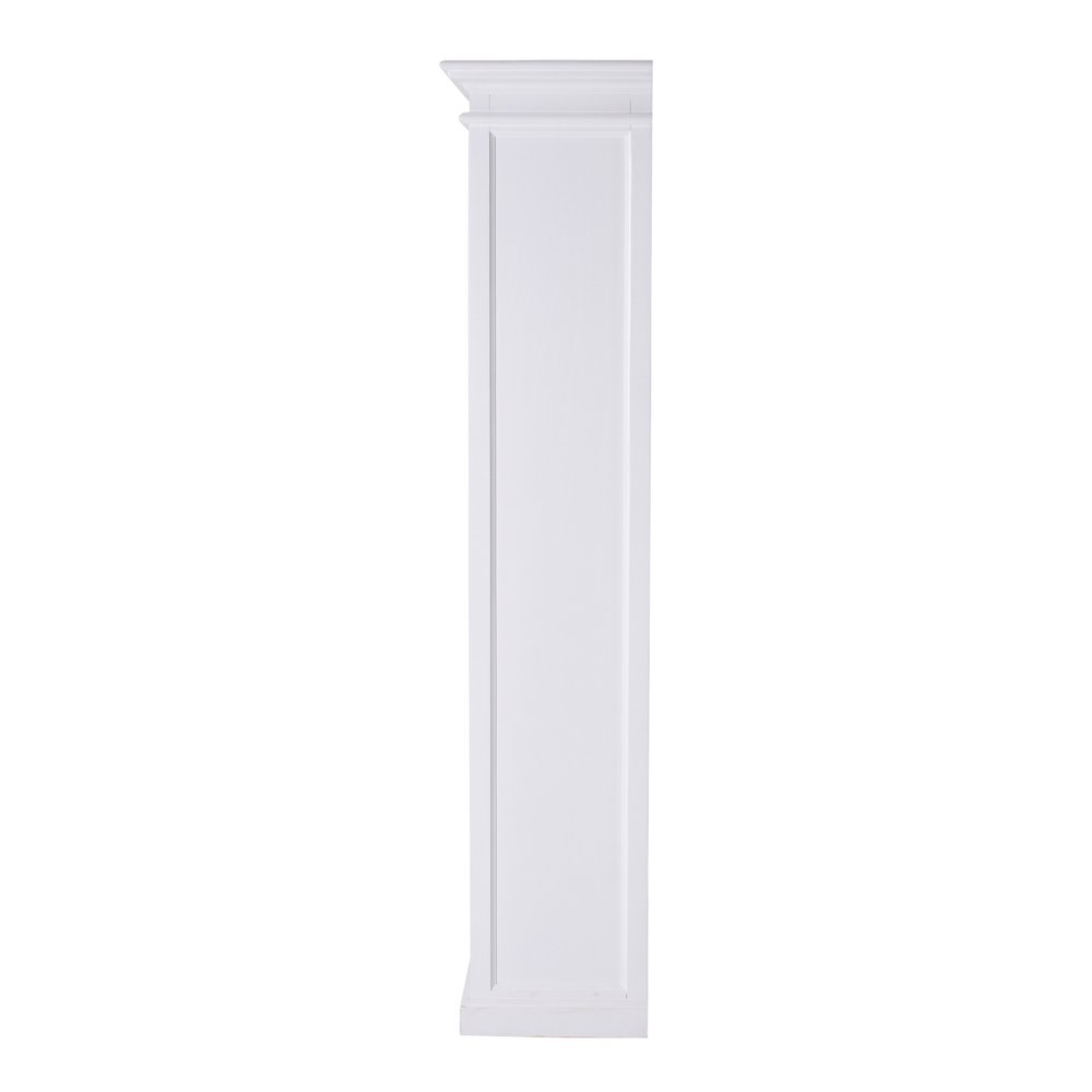 White Solid Wood Four Tier Bookcase