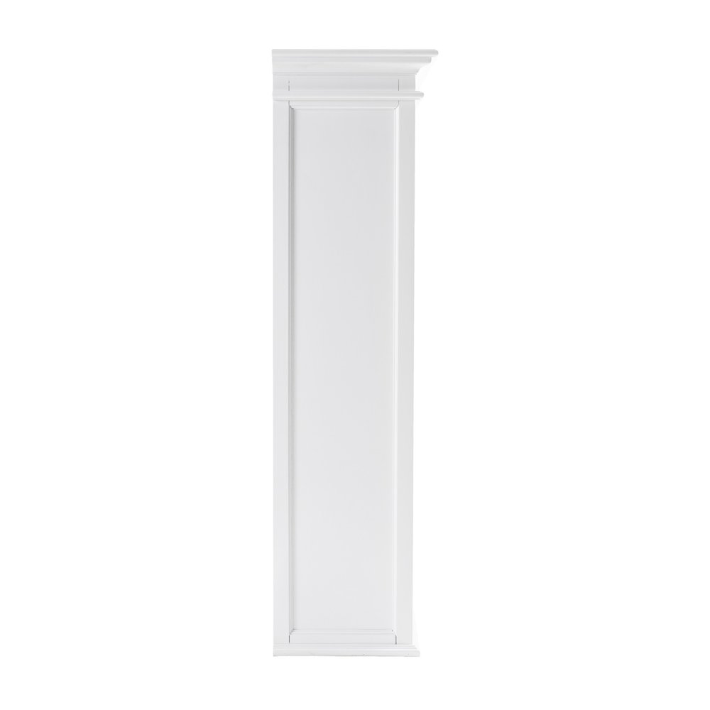 White Solid Wood Adjustable Four Tier Bookcase