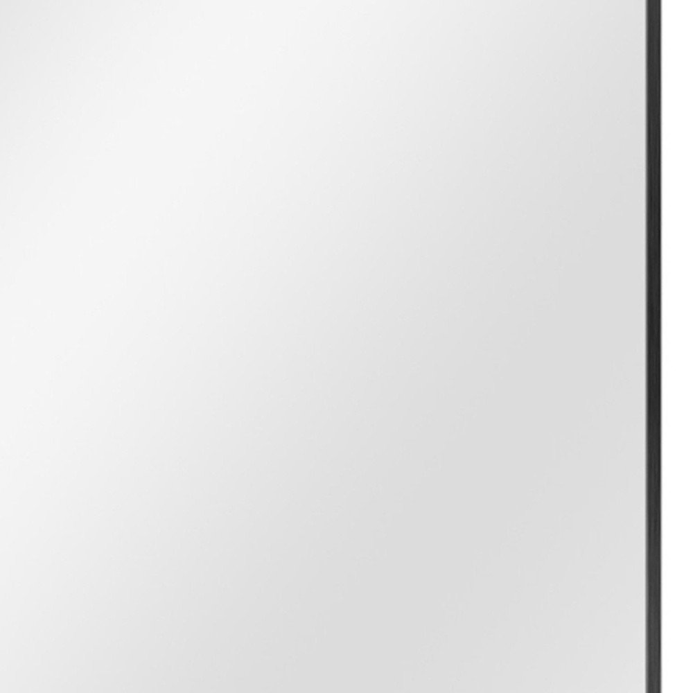 38" Black Metal Framed Accent Mirror