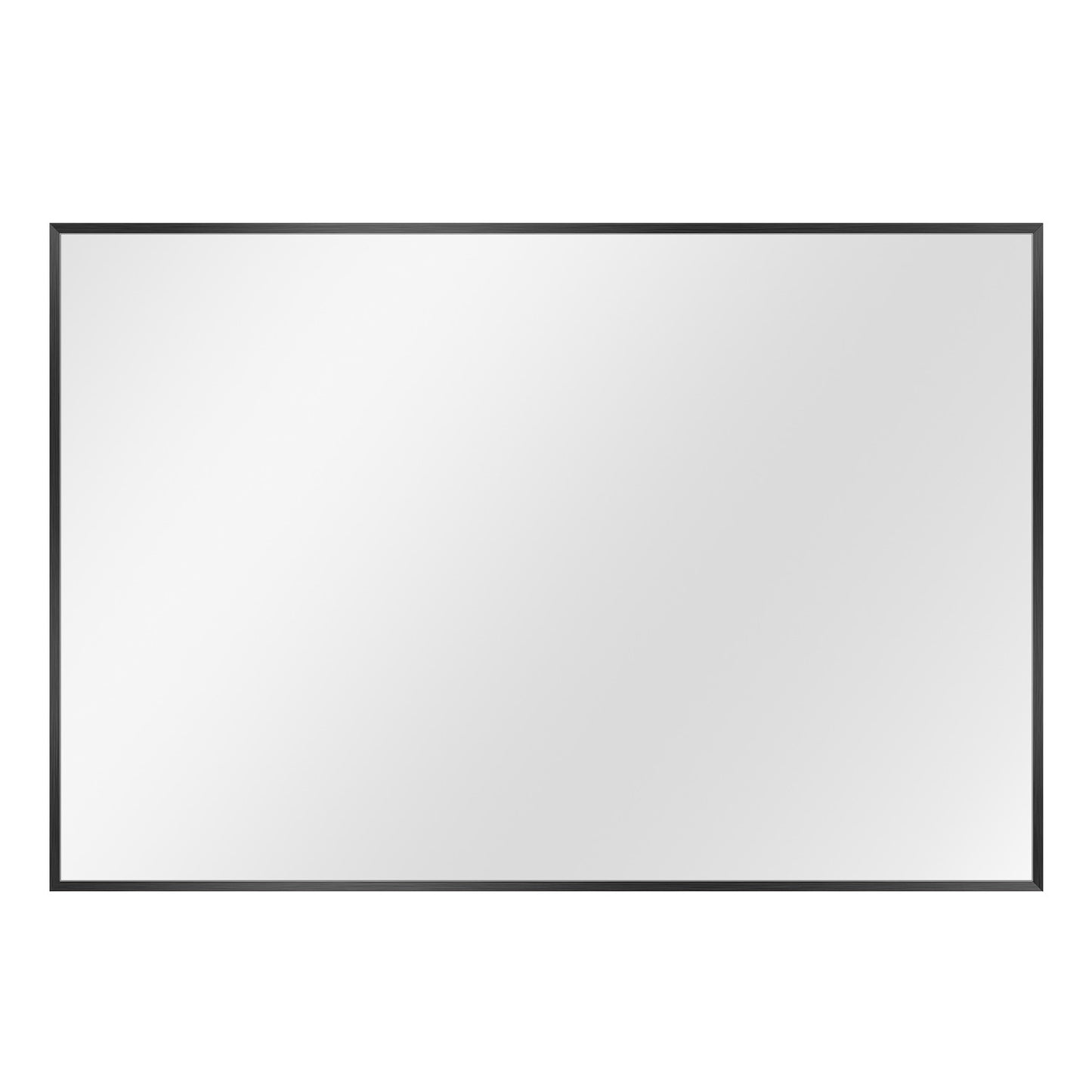 38" Black Metal Framed Accent Mirror