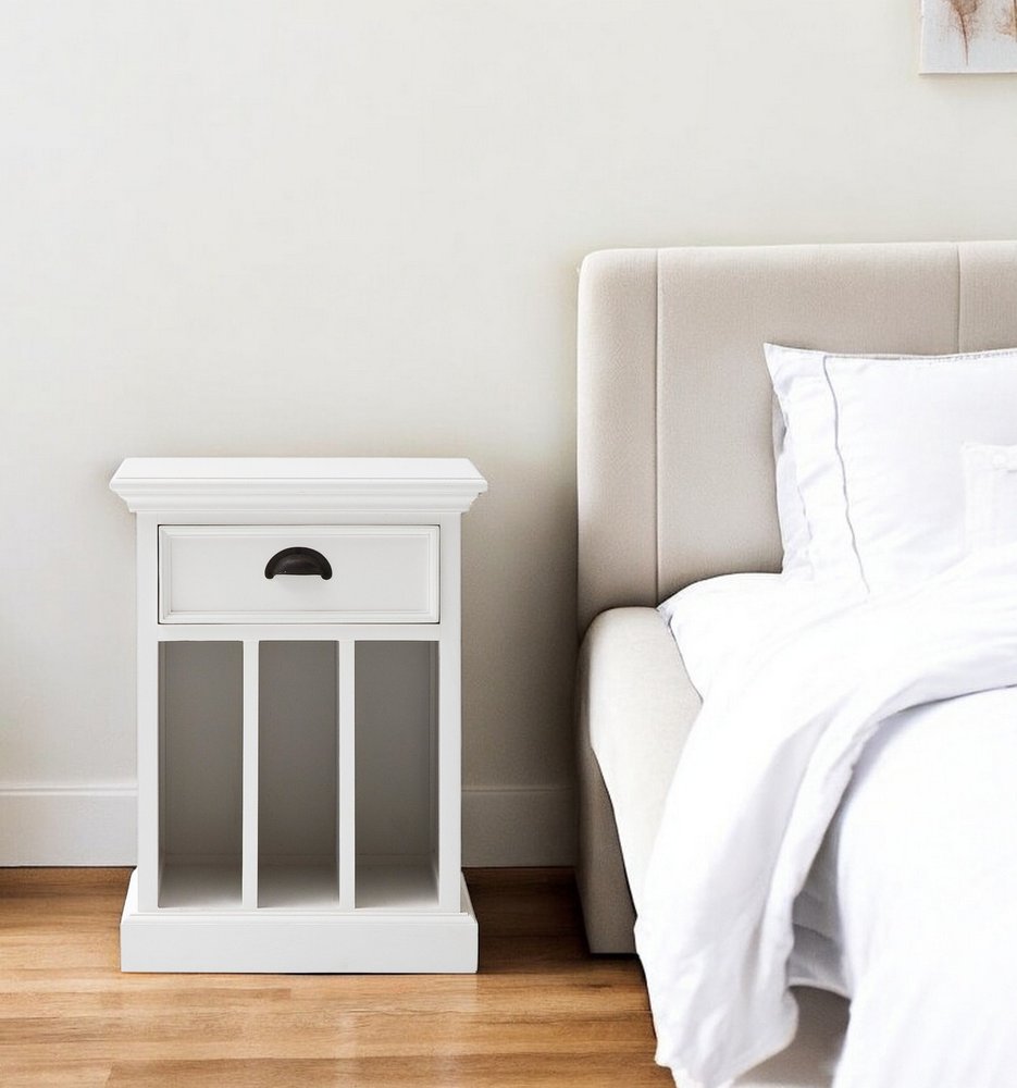 24" Solid Wood and Wood Nightstand