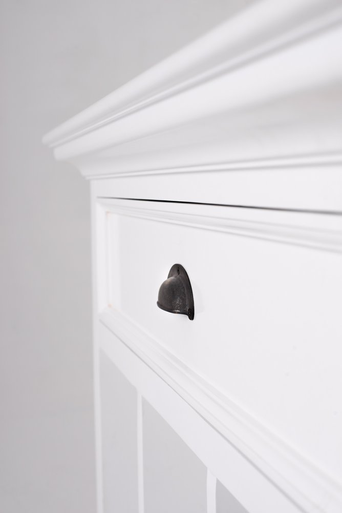 31" White Solid and Manufactured Wood Nightstand