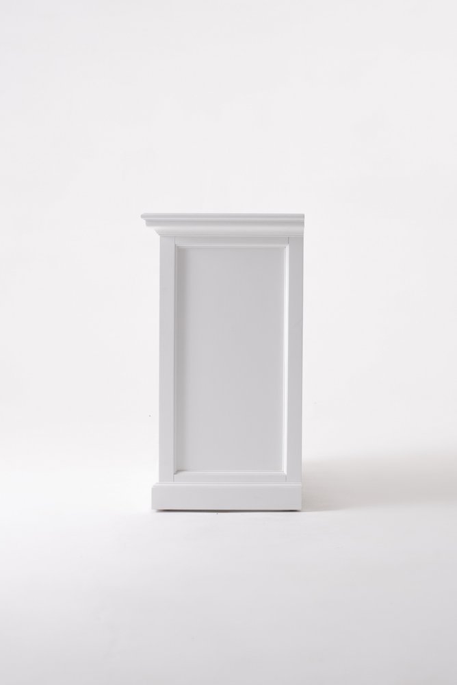 31" White Solid and Manufactured Wood Nightstand