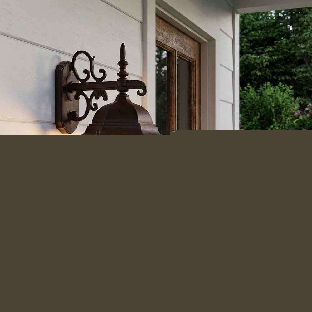 Brown Domed Hanging Lantern Wall Light