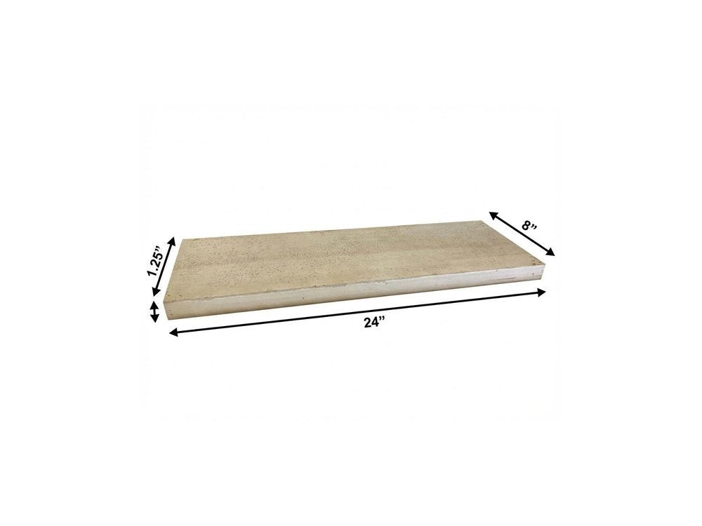 24" Solid Wood Rustic Wall Mounted Shelving Unit