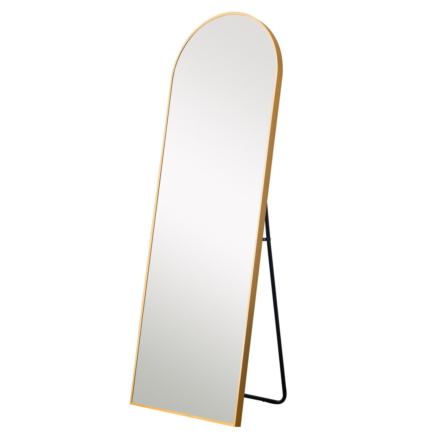 71" Gold Arch Metal Framed Freestanding Standing Mirror