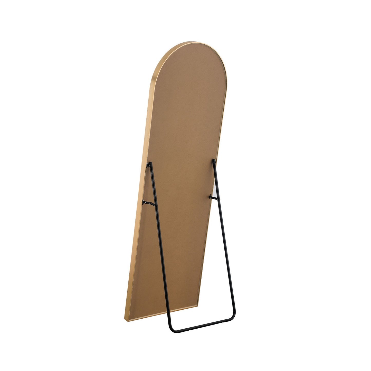 71" Gold Arch Metal Framed Freestanding Standing Mirror