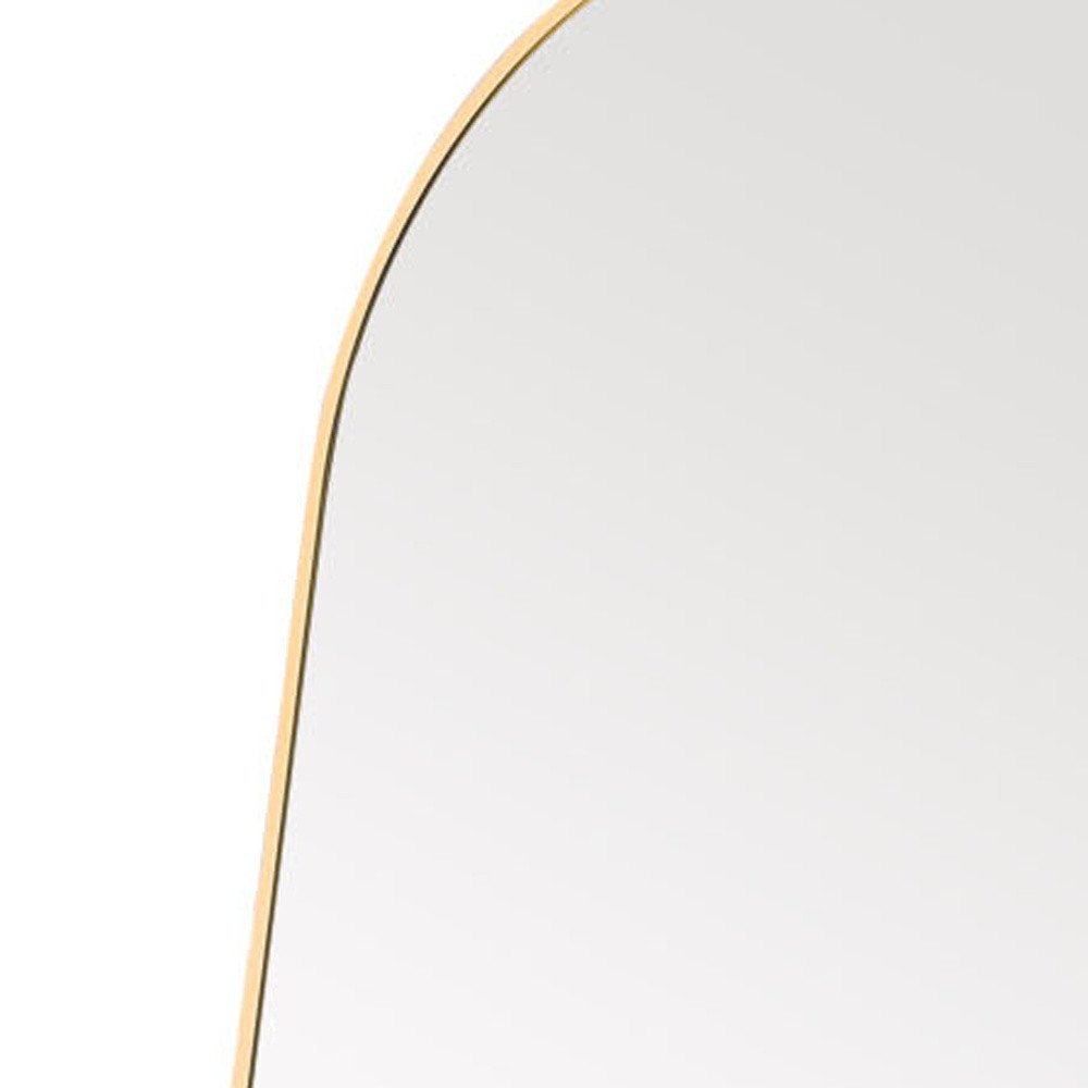 71" Gold Arch Metal Framed Freestanding Standing Mirror