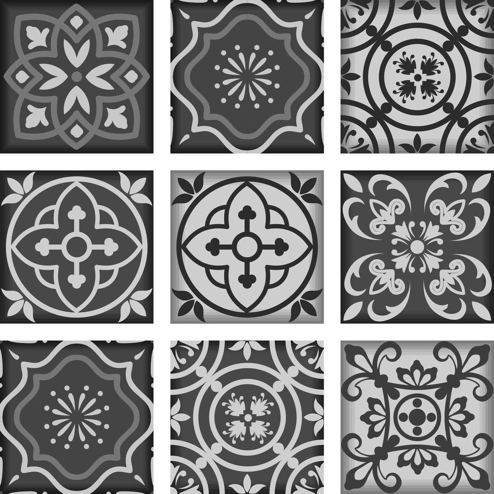 7" x 7" Gray Peel And Stick Removable Tiles