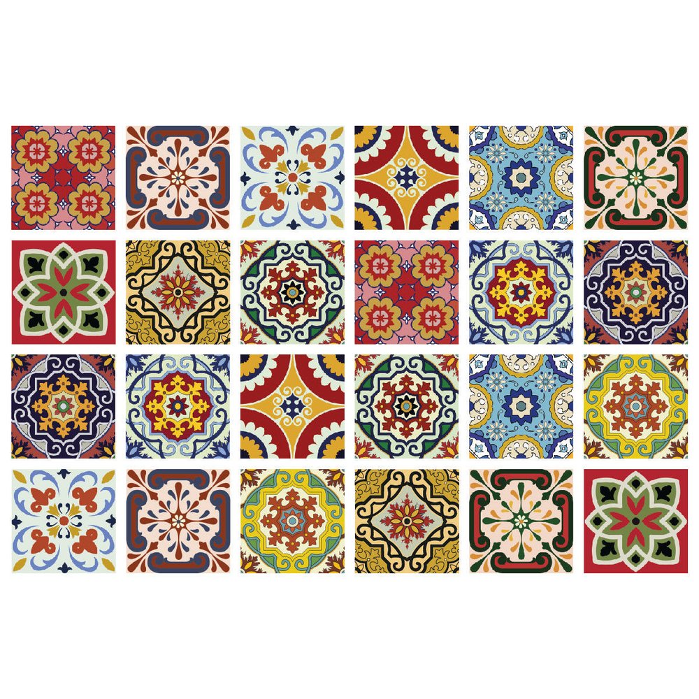 5" X 5" Mediterra Mosaic Peel and Stick Tiles