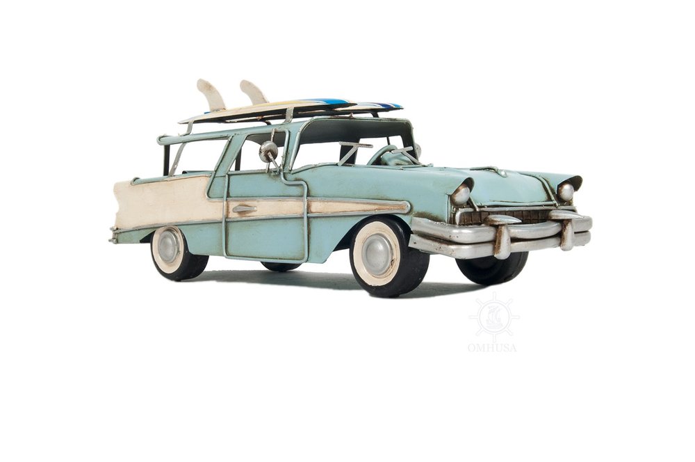 5" Blue Metal Hand Painted Model Car
