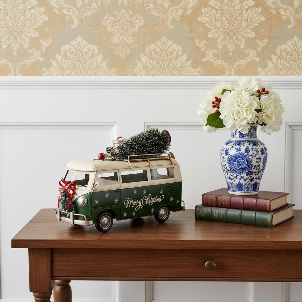 c1960s Volkswagen Christmas Bus Sculpture