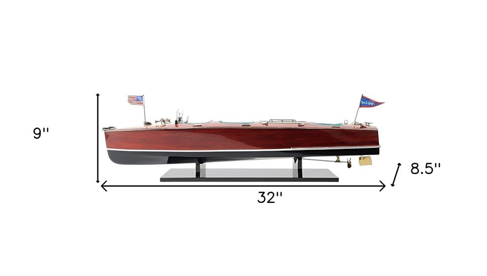 c1928 Chris Craft Triple Cockpit Large Painted Model