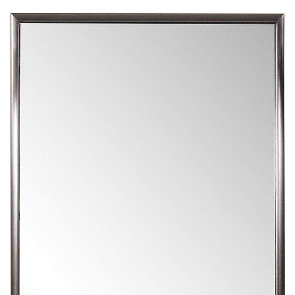 60" Gray Metal Framed Full Length Hanging Mirror