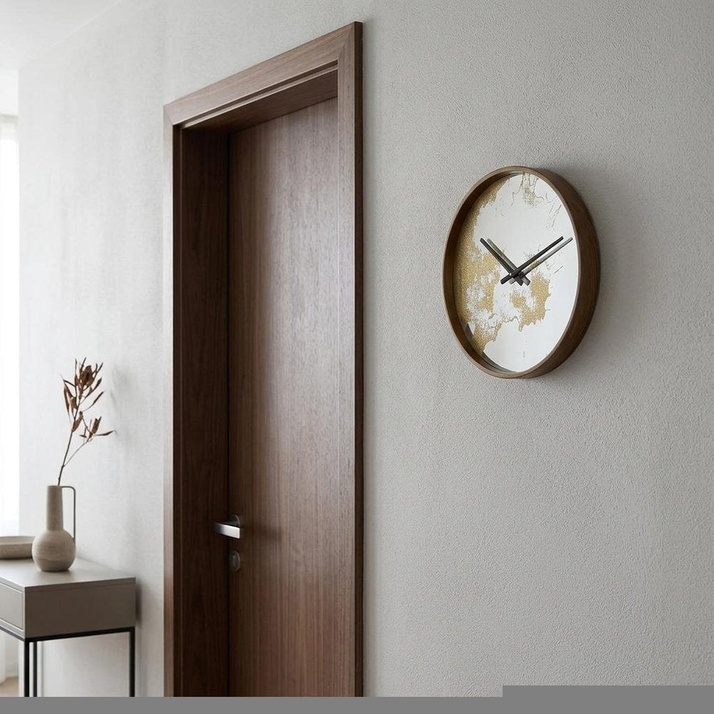 Gold Dust 14" Modern Round Wall Clock