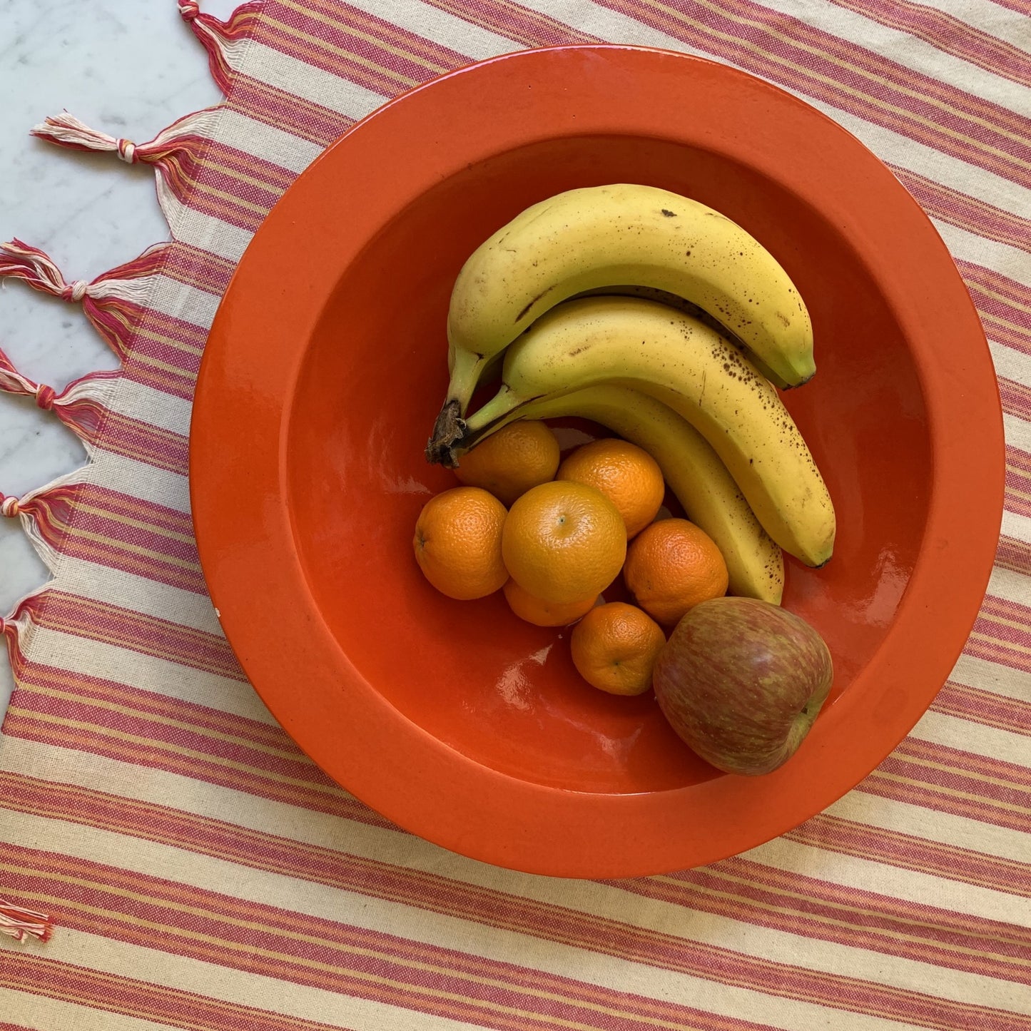 71" X 95" Red And White Striped Cotton Tablecloths