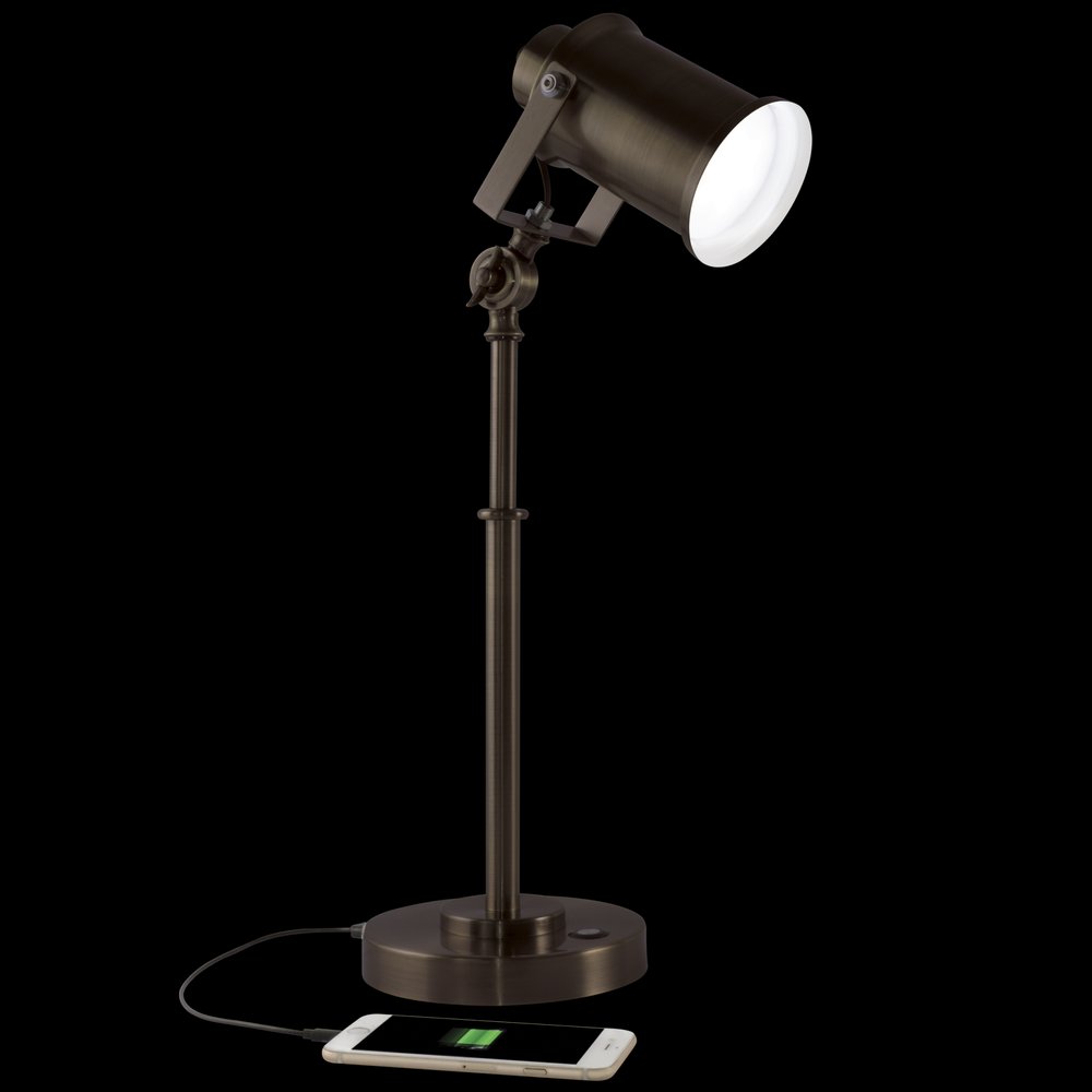 Vintage Style Industrial Bronze LED Adjustable Desk Lamp