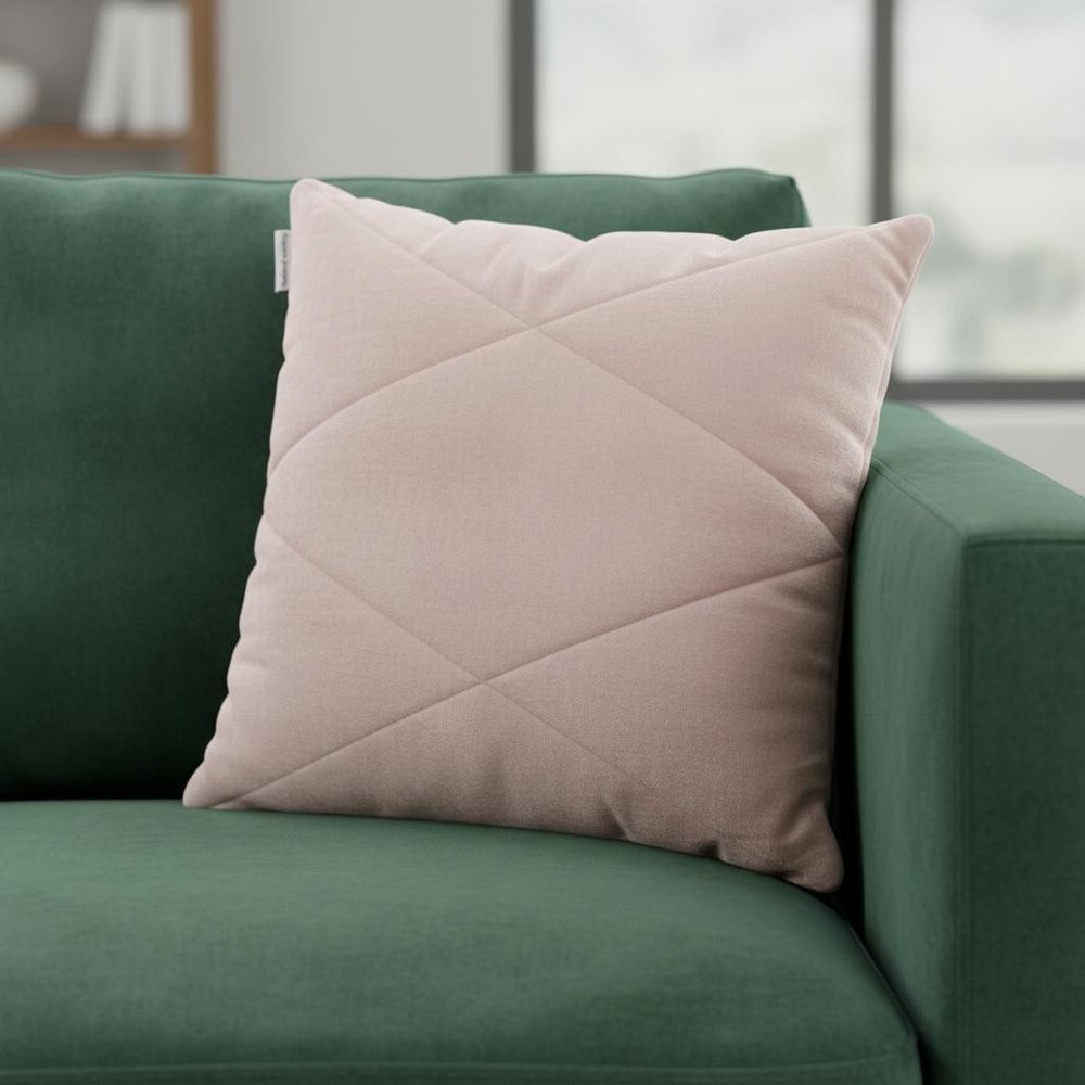 20" Pink Cotton Blend Throw Pillow