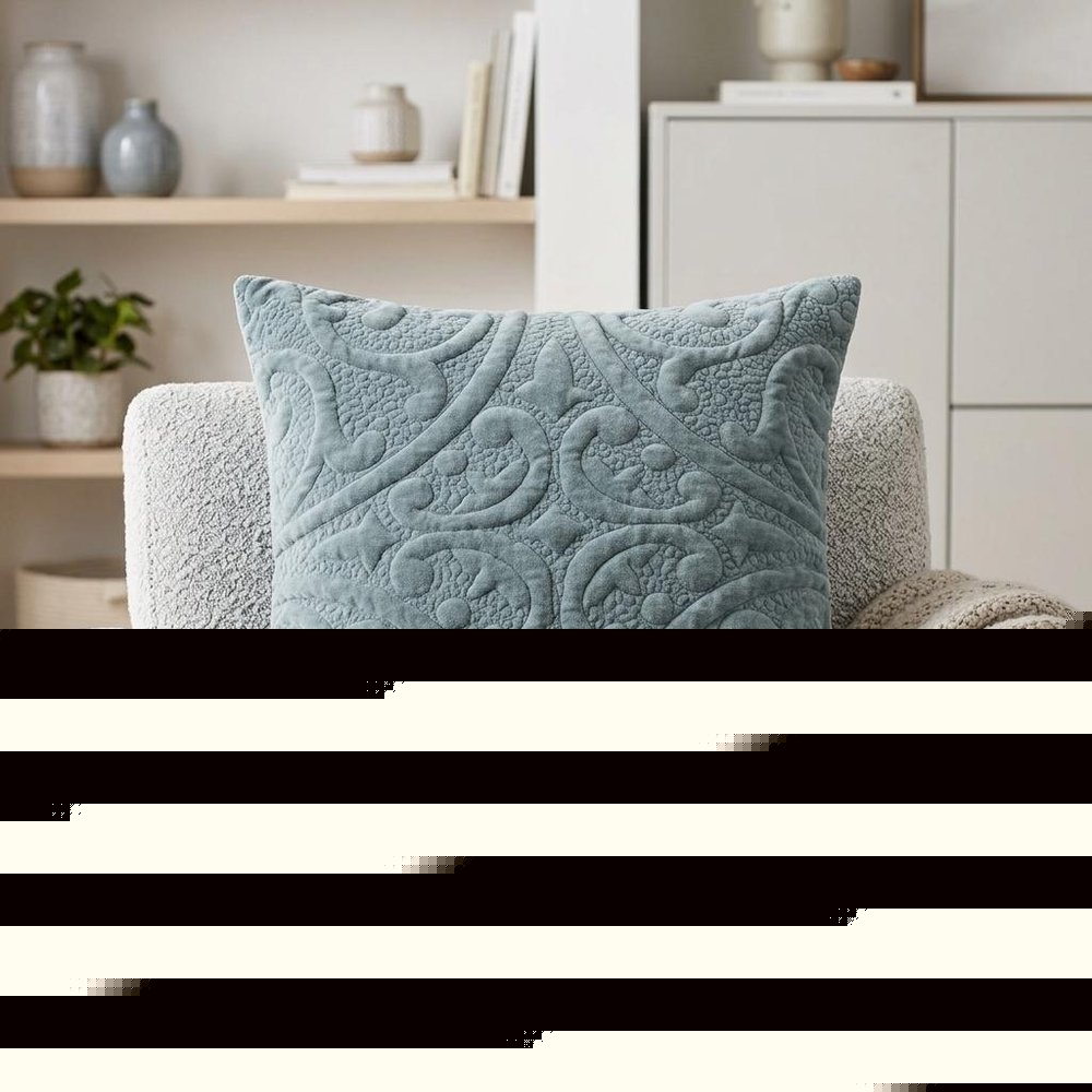 20" Seafoam Cotton Blend Throw Pillow