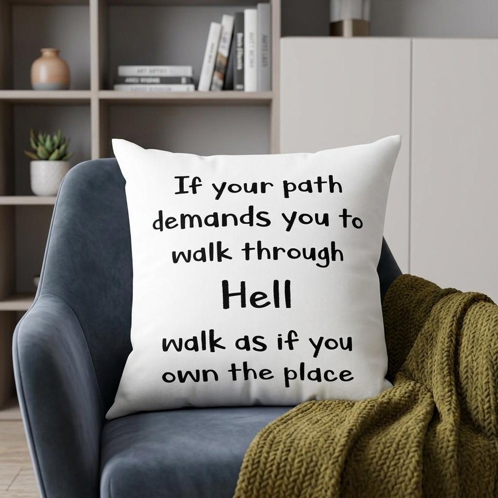 Black White Own The Place Decorative Throw Pillow
