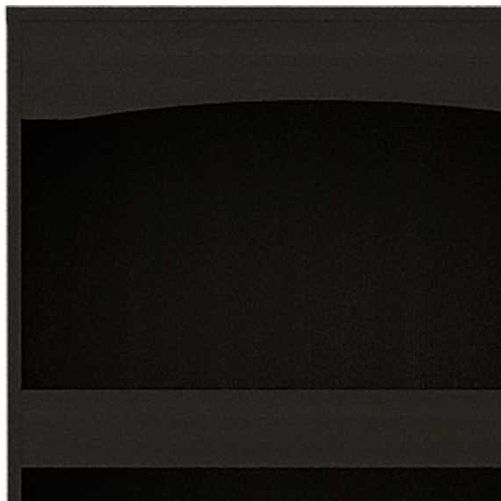 71" Light Gray Wood Three Tier Bookcase with Two Doors