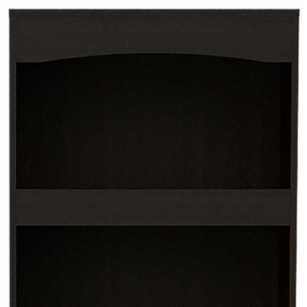 71" Light Gray Wood Three Tier Bookcase with Two Doors