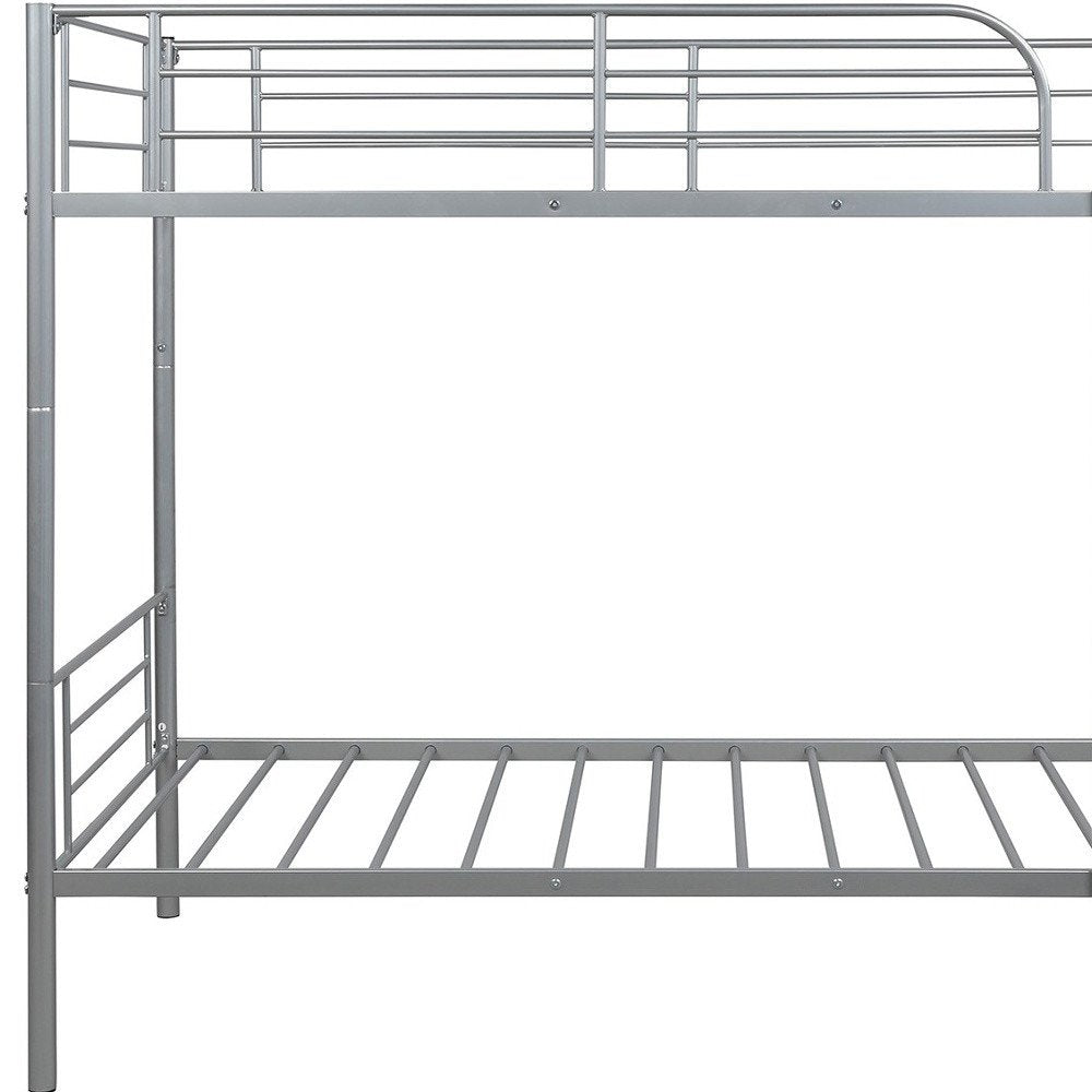 Silver Twin Over Twin Separable Bunk Bed