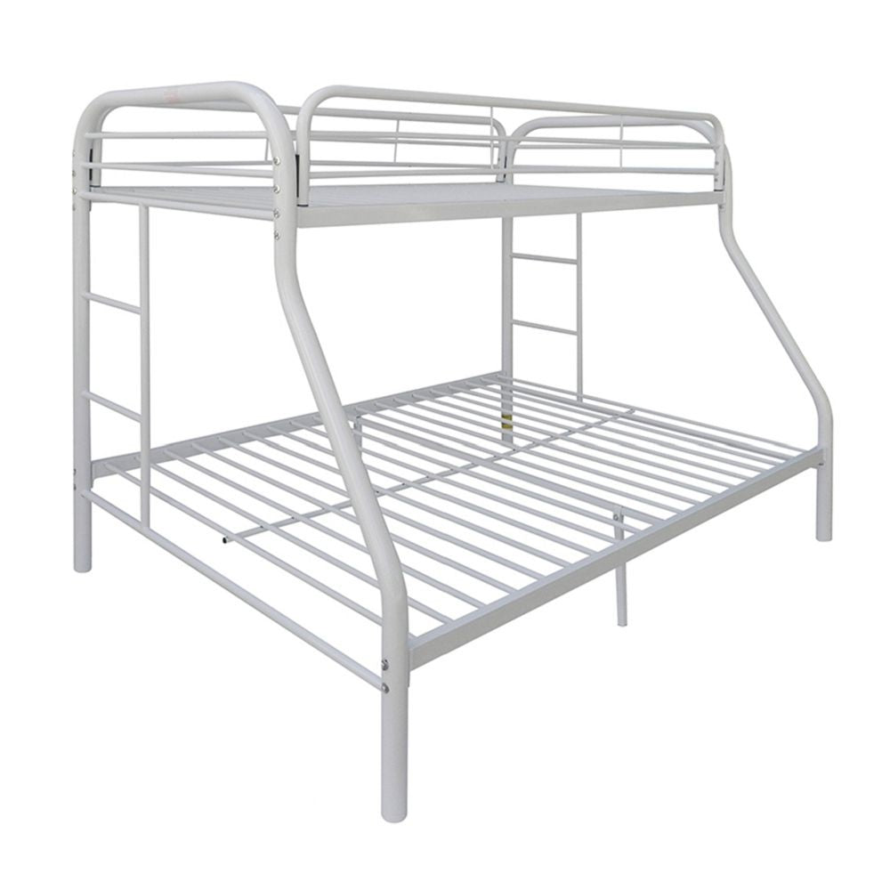 White Twin Over Full Size Bunk Bed