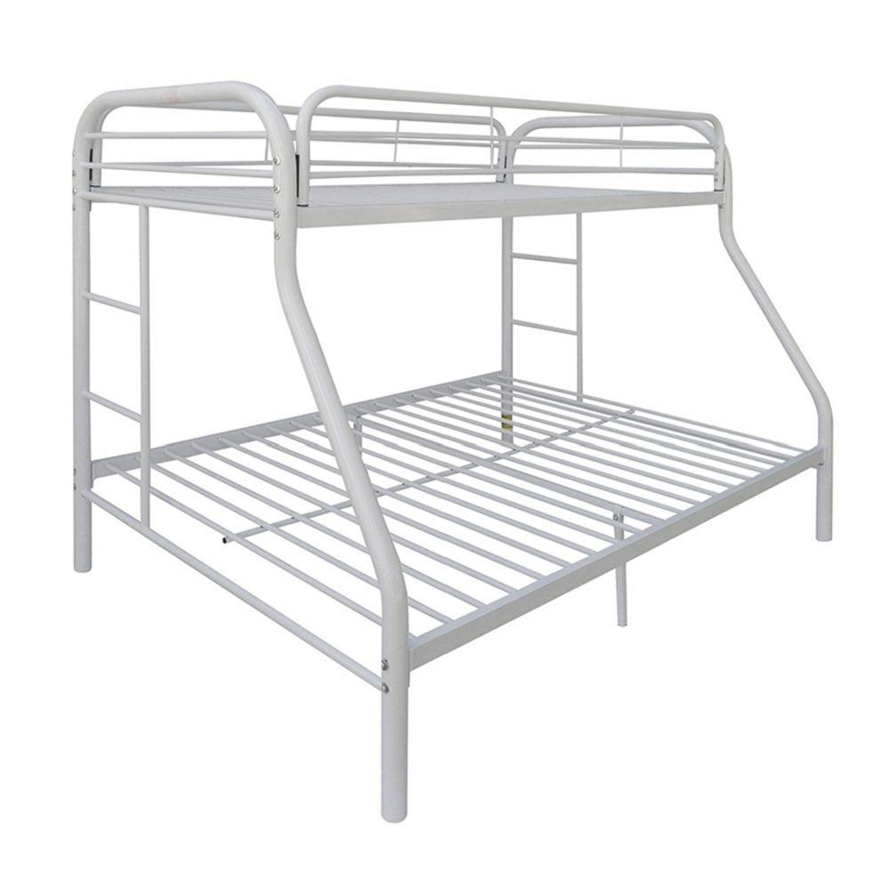 White Twin Over Full Size Bunk Bed