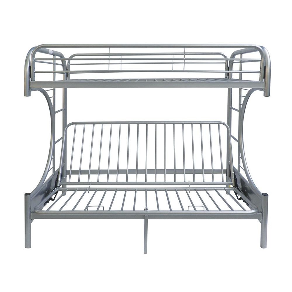 Silver Twin XL Over Queen Futon Bunk Bed
