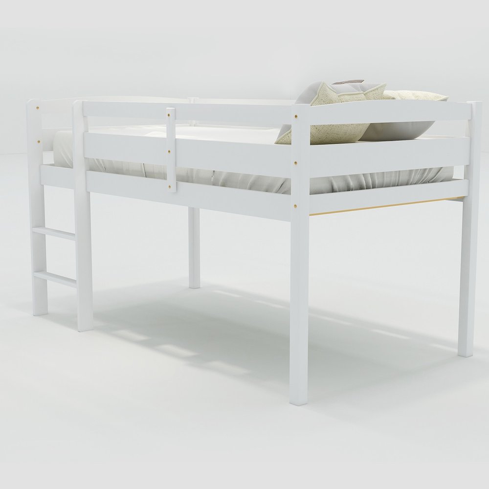 White Twin Size Lof Loft Bed
