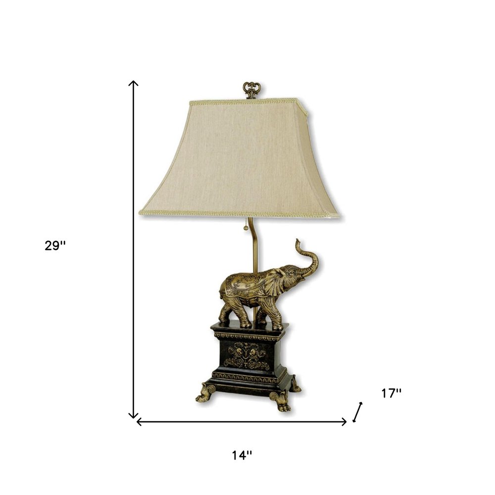 Antique Elephant Table Lamp