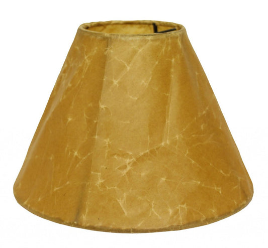Brown Crinkle Oil Paper Print Empire Lamp Shade