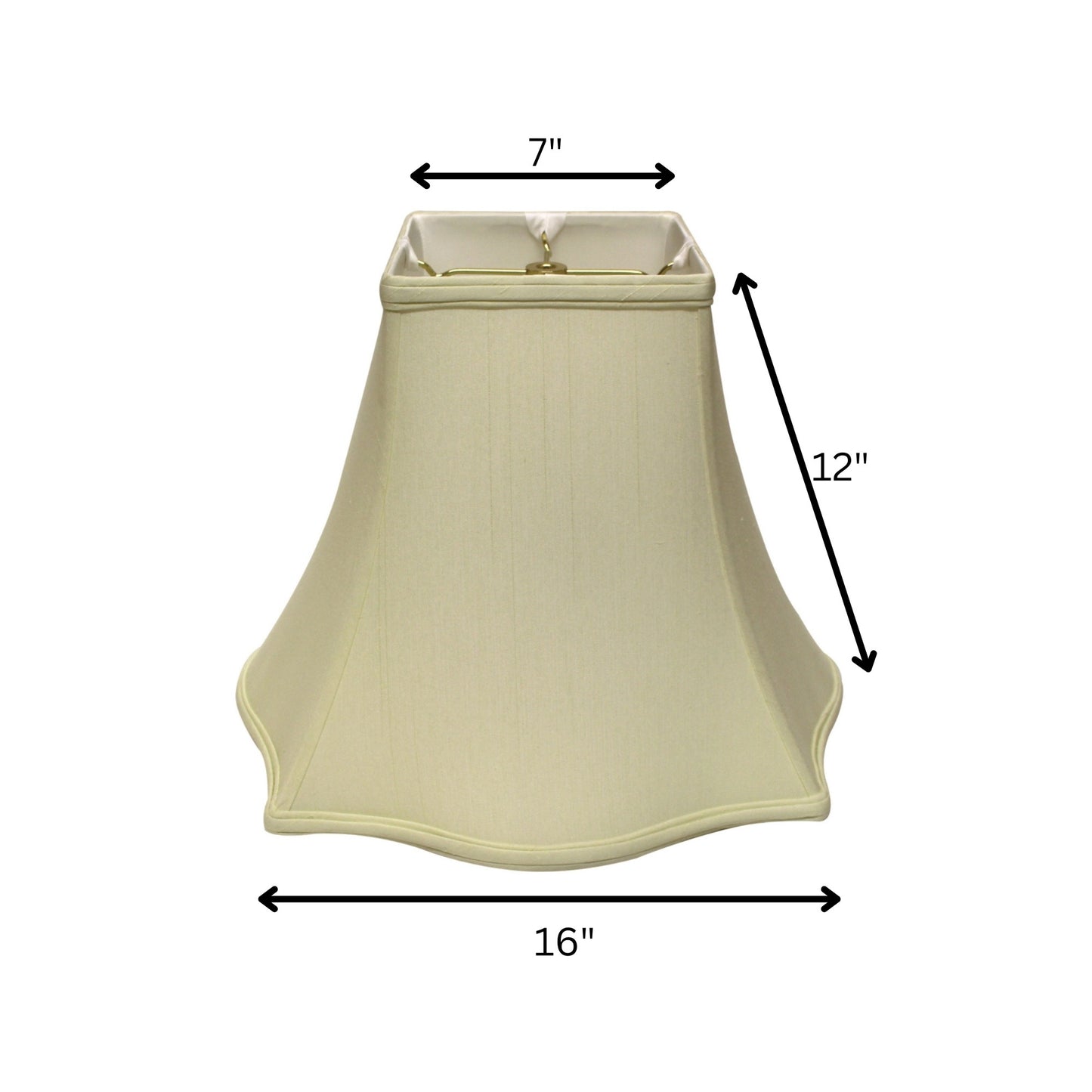 16" Ivory Premium Square Monay Shantung Lampshade