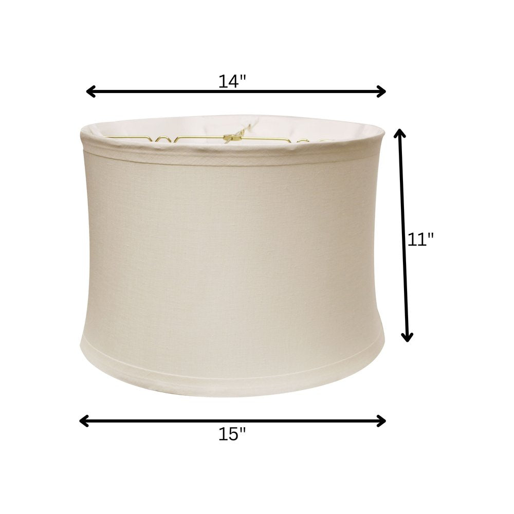 Snow Linen Drum Lamp Shade