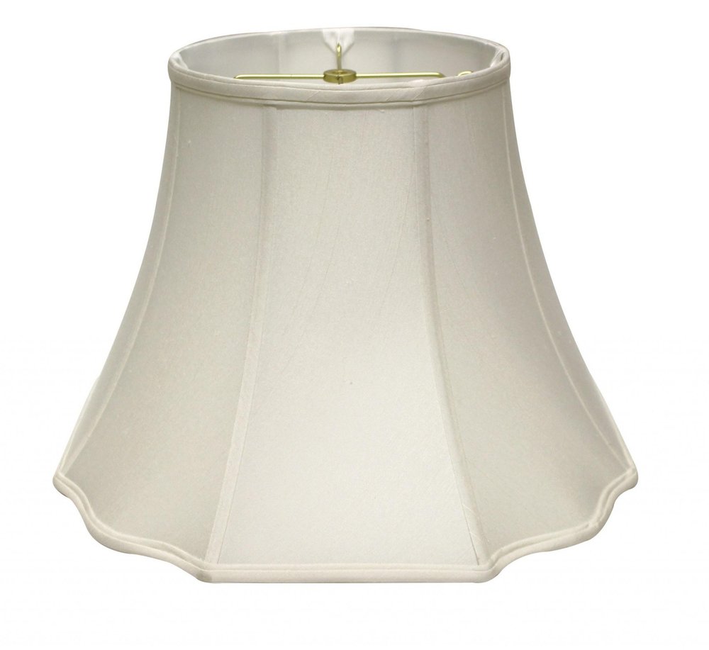 White Monay Shantung Silk Bell Lamp Shade