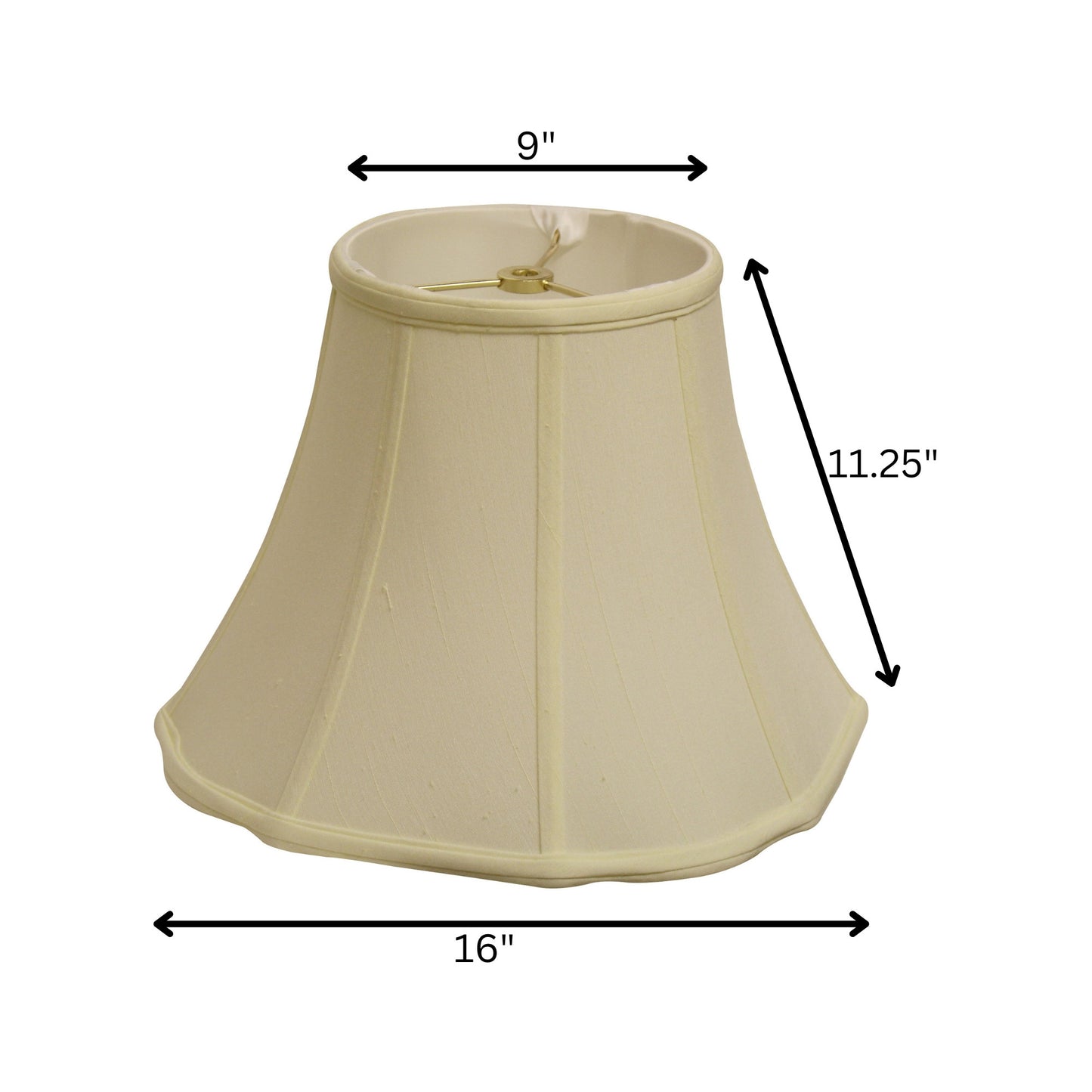 16" Ivory Octagon Monay Shantung Lampshade