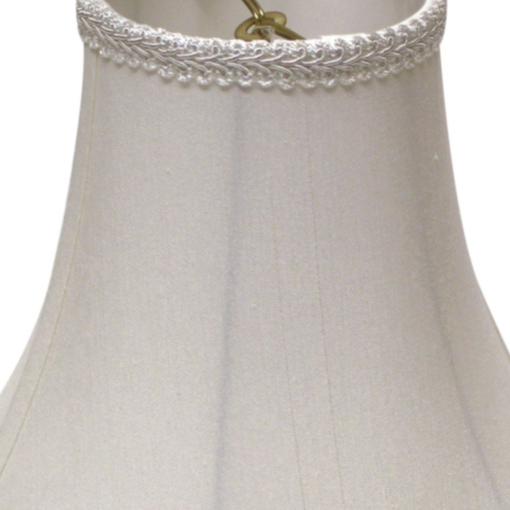 White Monay Shantung Silk Bell Lamp Shade